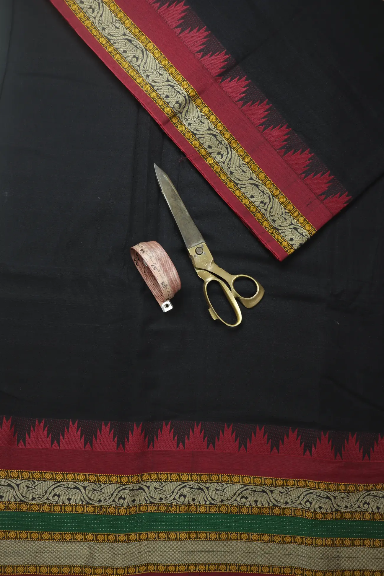 black-peacock-elephant-narayanpet-fabric-soft-cotton-fabric-pf000517-b