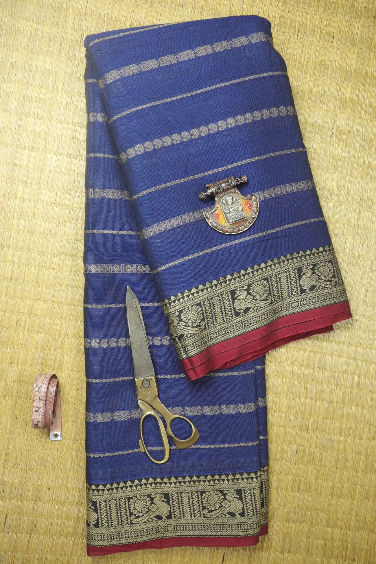 dark-slate-blue-veldhari-narayanpet-fabric-soft-cotton-fabric-pf000518-a