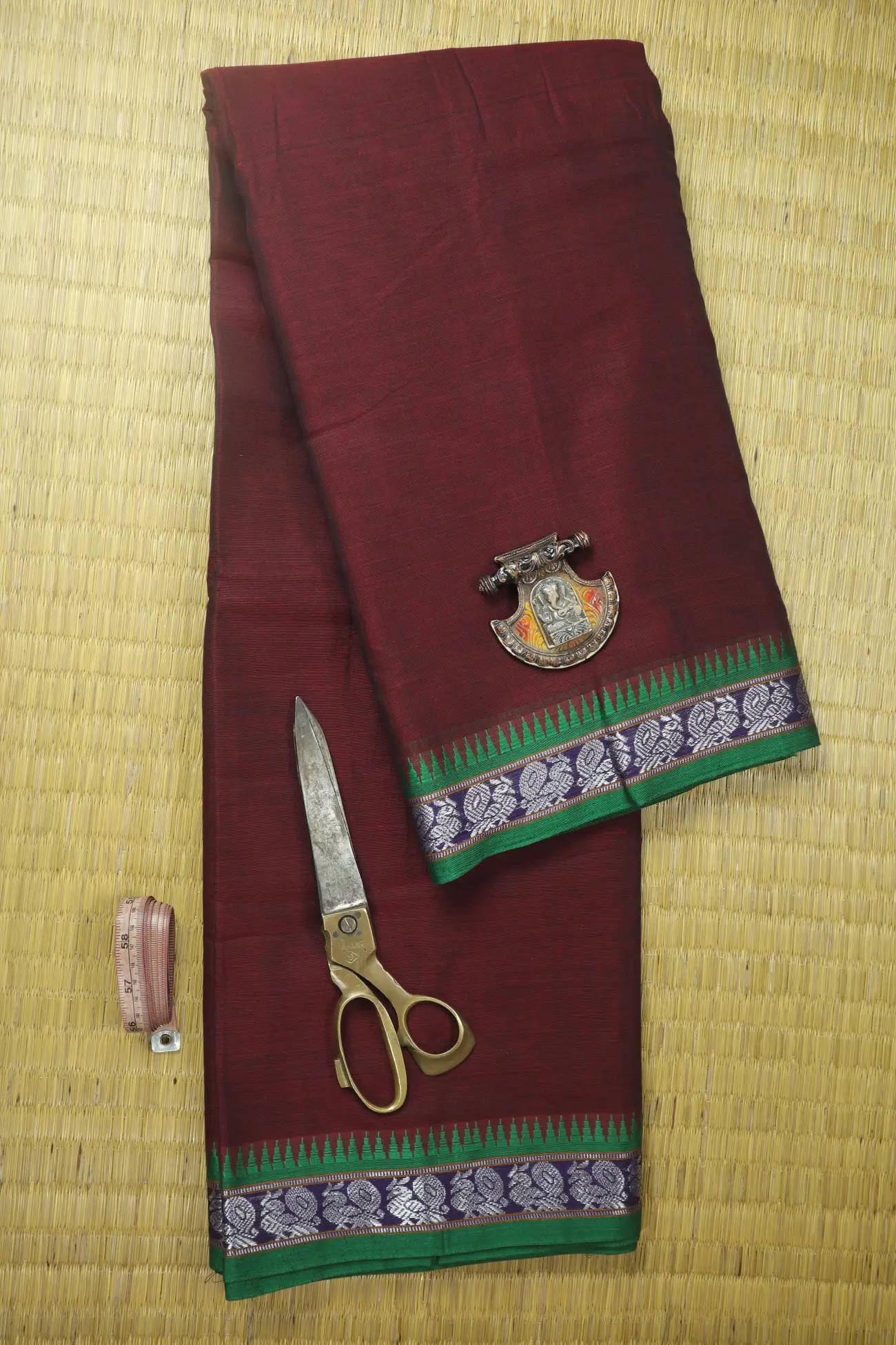 maroon-peacock-temple-narayanpet-fabric-soft-cotton-fabric-pf000528-a