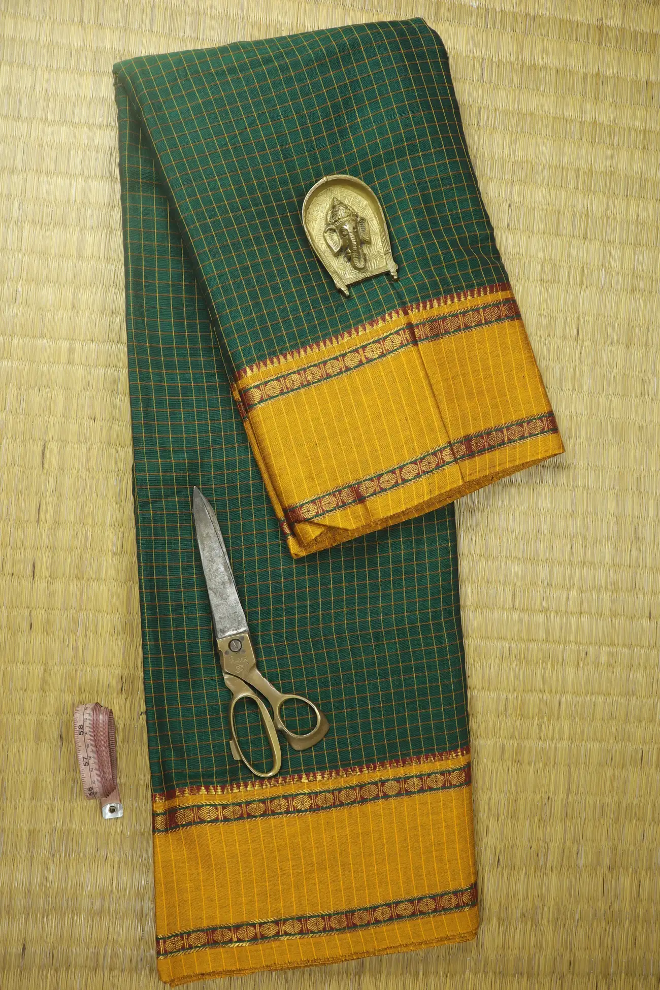 dark-green-rettai-pettu-ruthratcham-narayanpet-fabric-soft-cotton-fabric-pf000544-a
