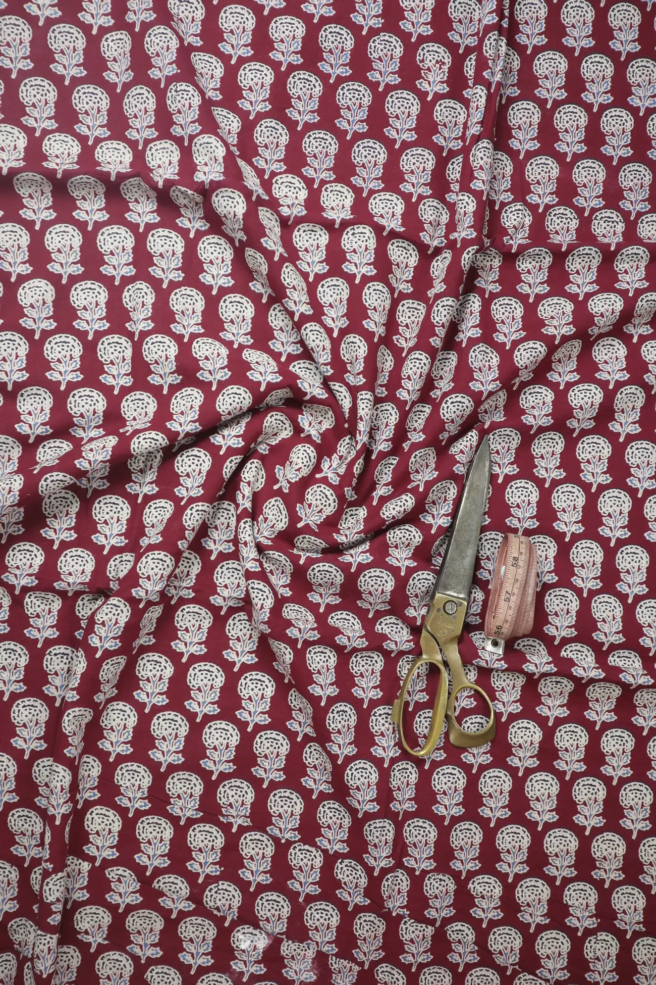 maroon-flower-ajrakh-fabric-af000258-a