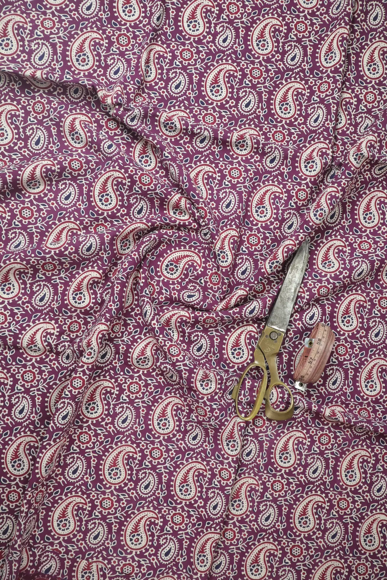 maroon-flower-ajrakh-fabric-af000261-a