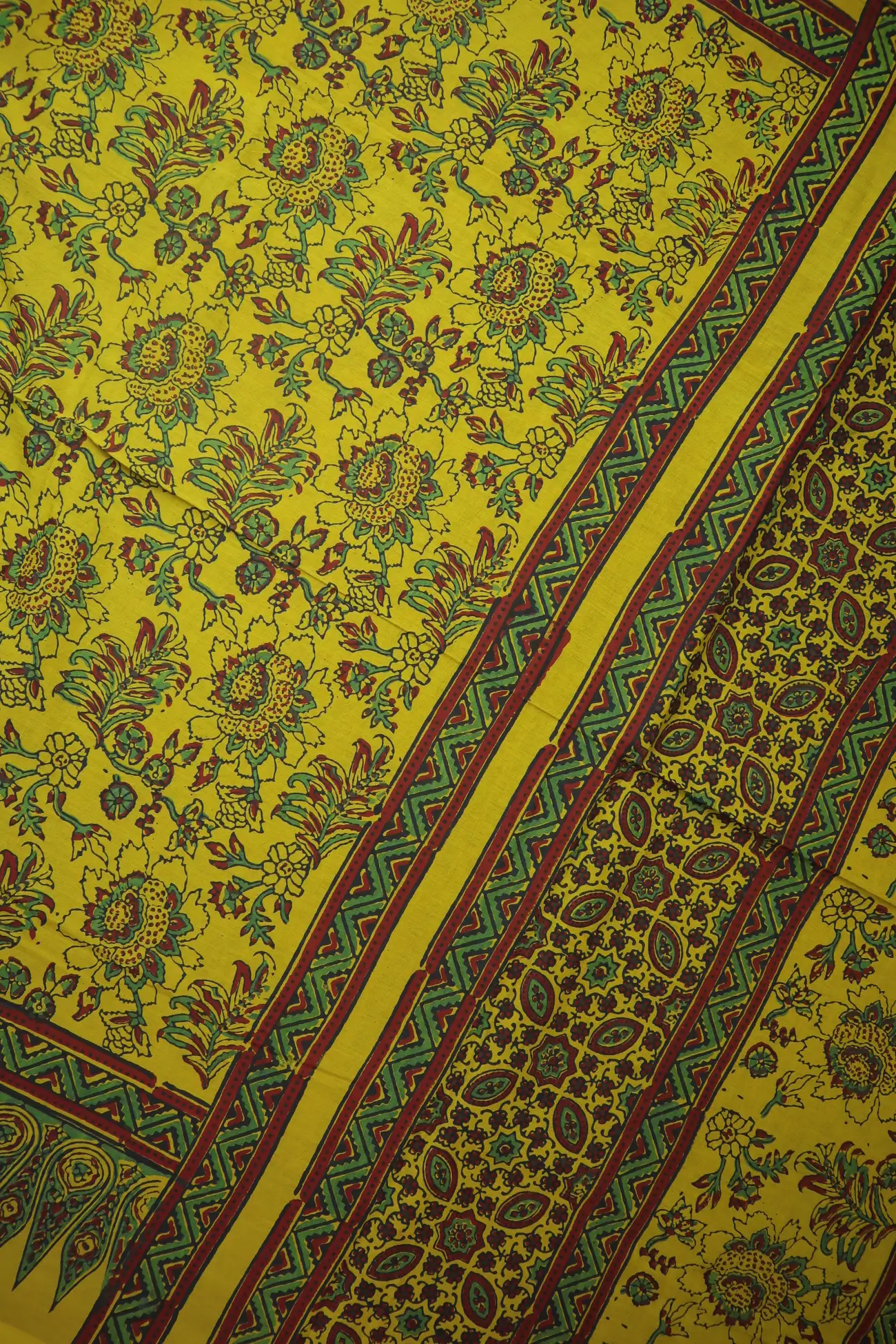 yellow-flower-ajrakh-saree-as000215-c