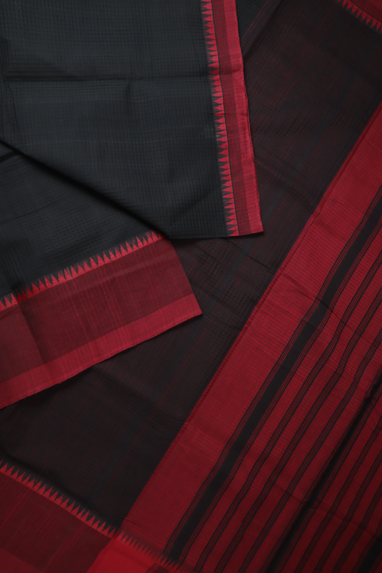 black-missing-checks-temple-mangalagiri-saree-ml002968-b