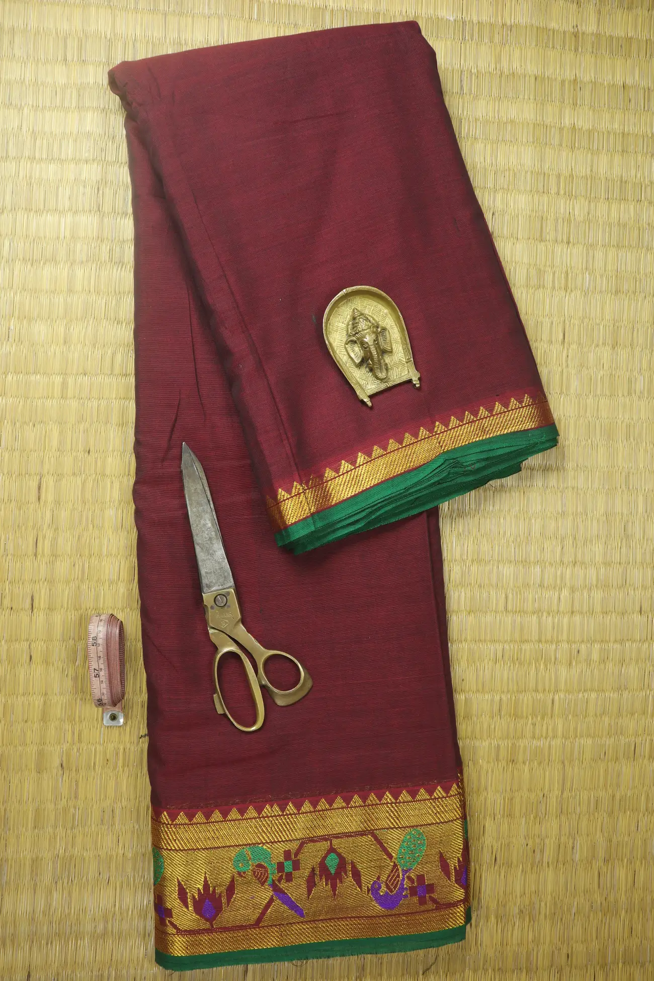 maroon-paithani-design-narayanpet-fabric-soft-cotton-fabric-pf000573-a