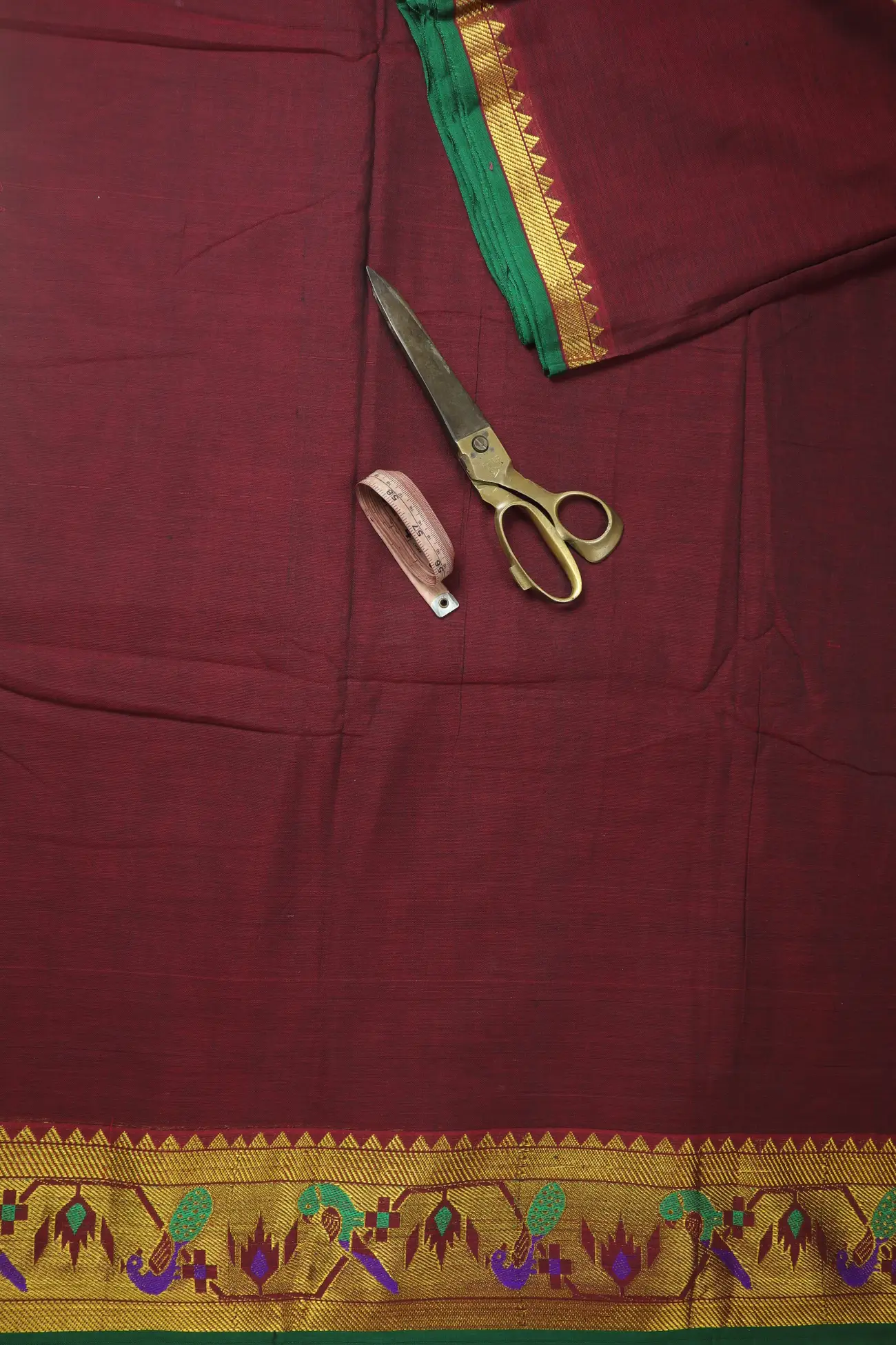 maroon-paithani-design-narayanpet-fabric-soft-cotton-fabric-pf000573-b