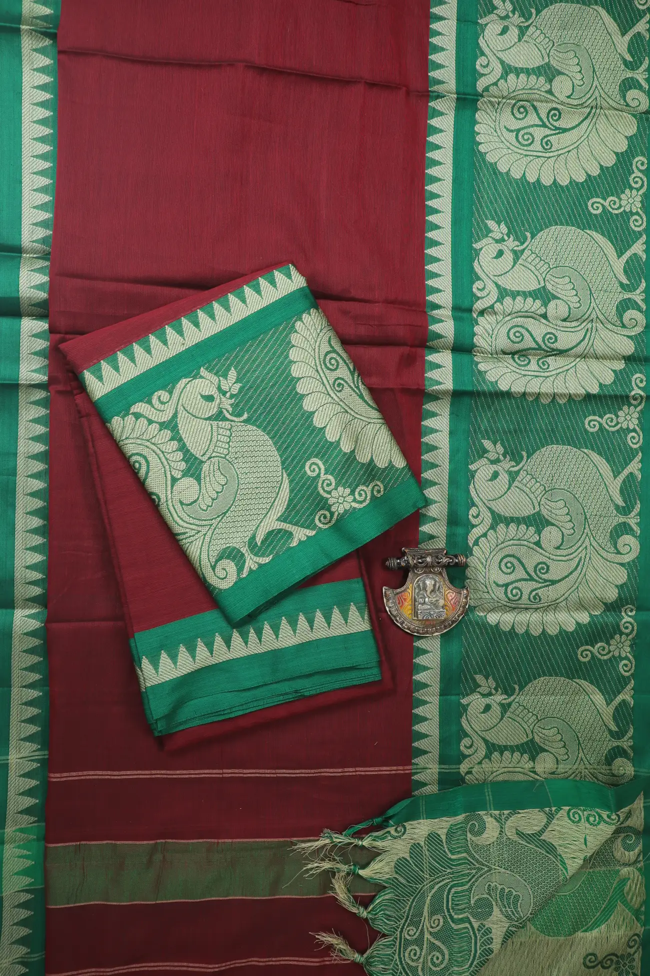 dark-maroon-peacock-narayanpet-dress-material-nc000175-a