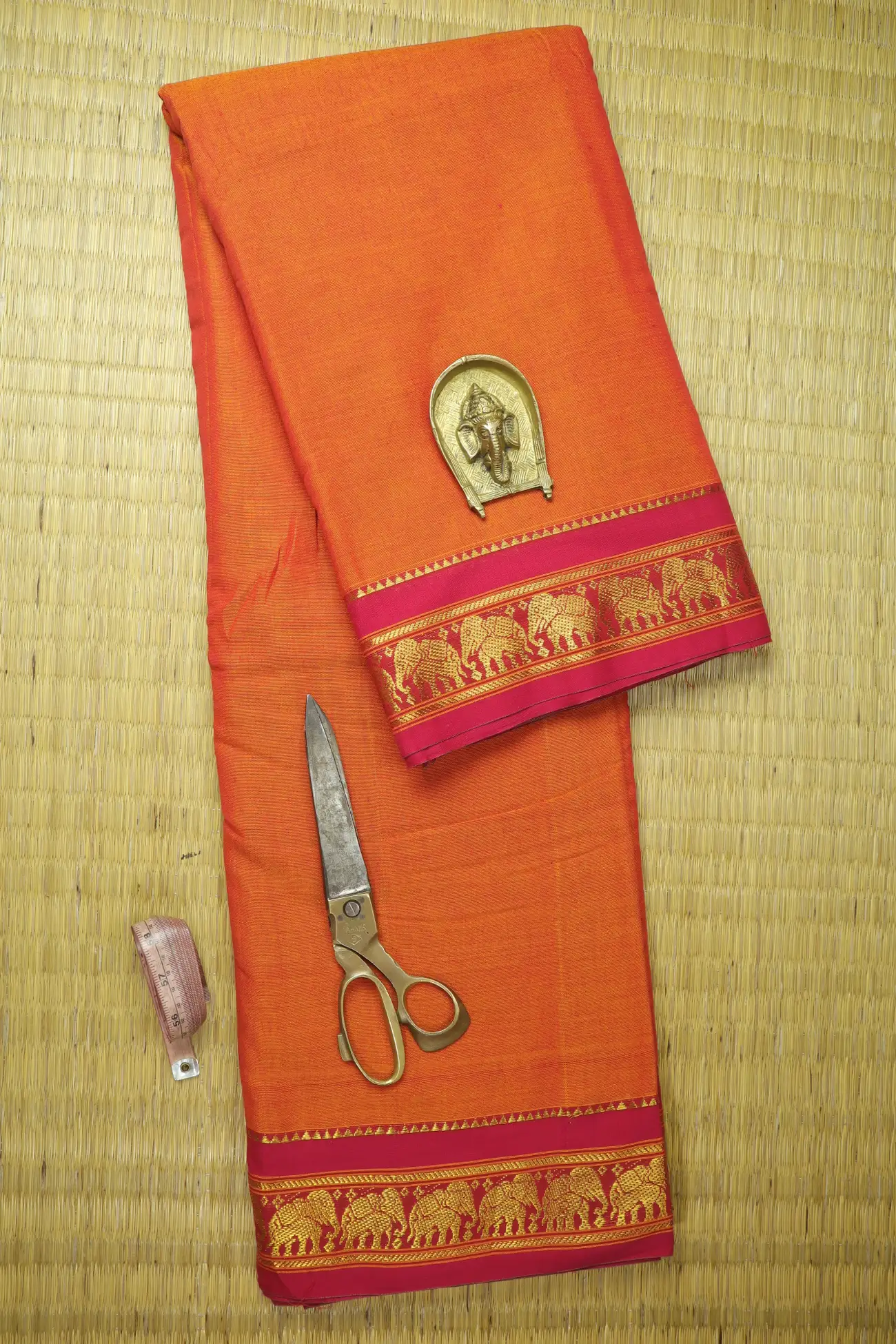 orange-elephant-narayanpet-fabric-soft-cotton-fabric-pf000622-a