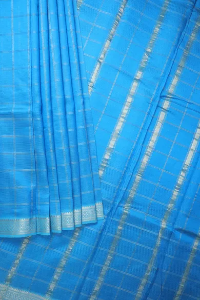 deep-sky-blue-checked-mangalagiri-silk-cotton-sarees-mls000427-a