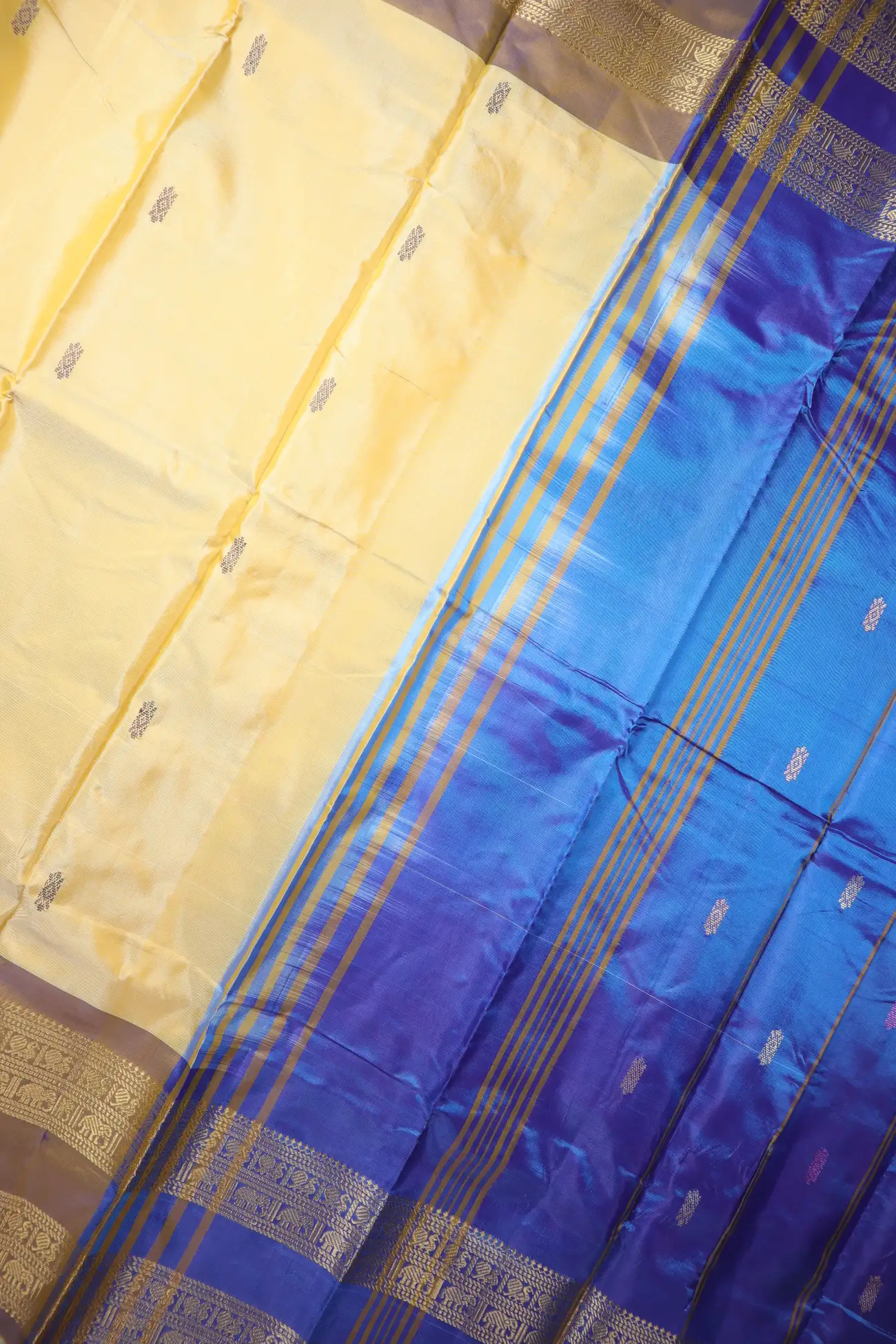 wheat-peacock-elephant-banana-pith-silk-saree-bps000652-c
