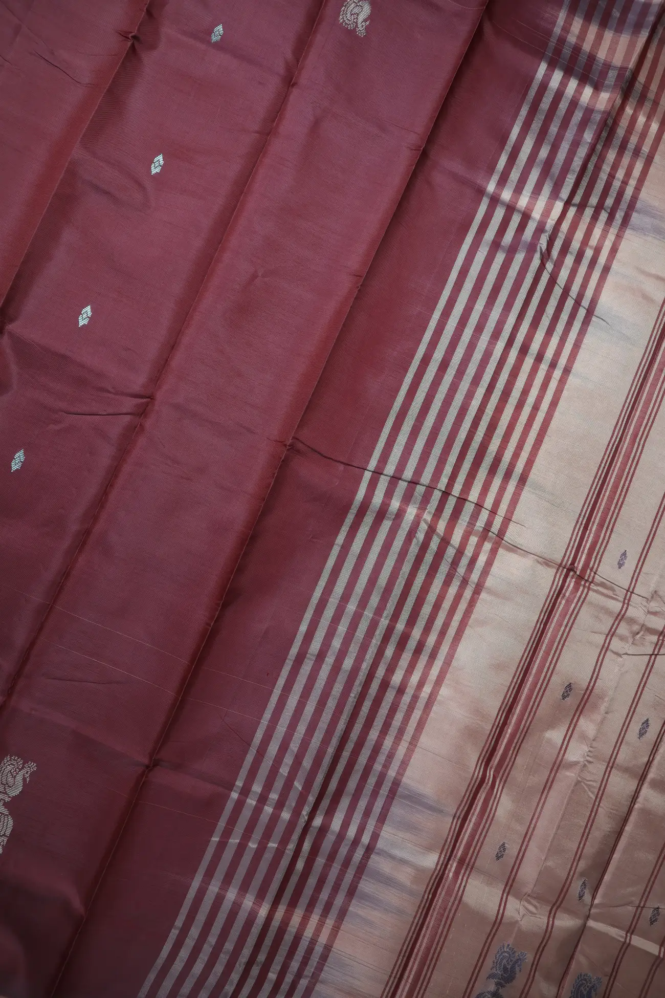brown-peacock-banana-pith-silk-saree-bps000644-c