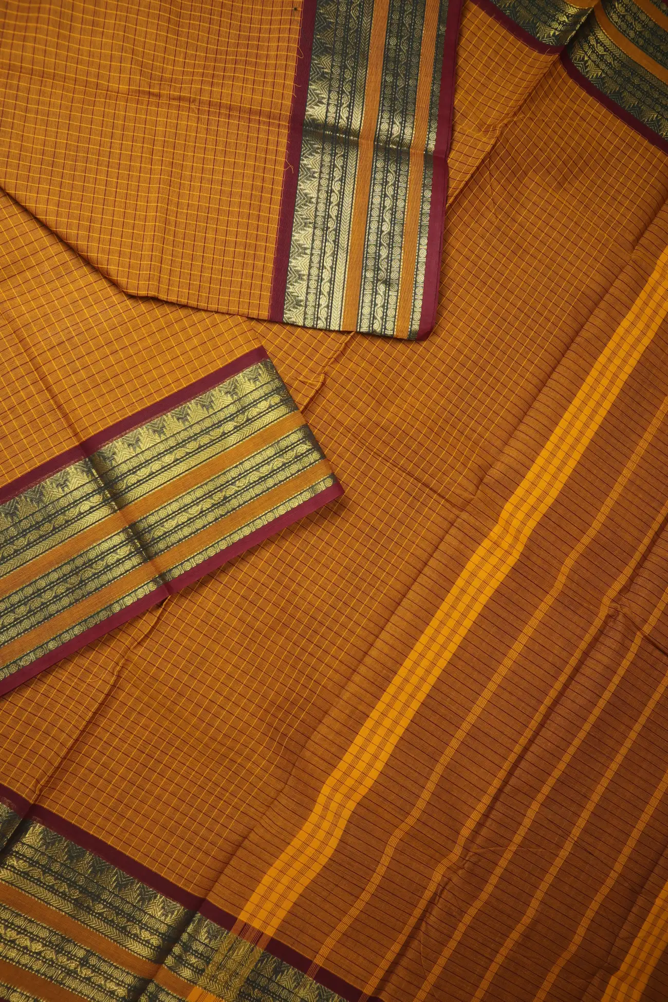 brown-ruthratcham-temple-checked-saree-ck002827-b