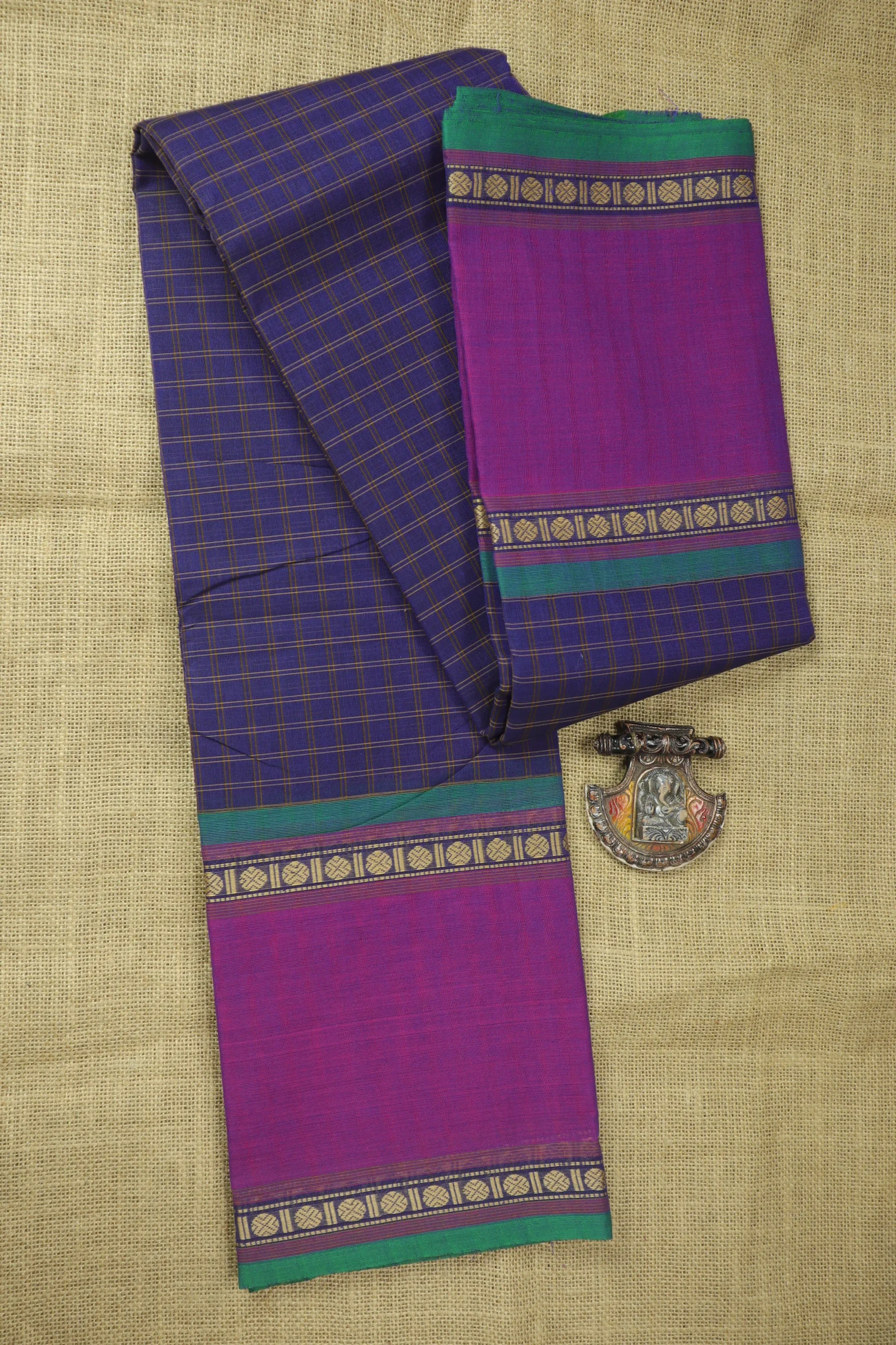 navy-rettai-pettu-ruthratcham-checked-saree-ck002850-a