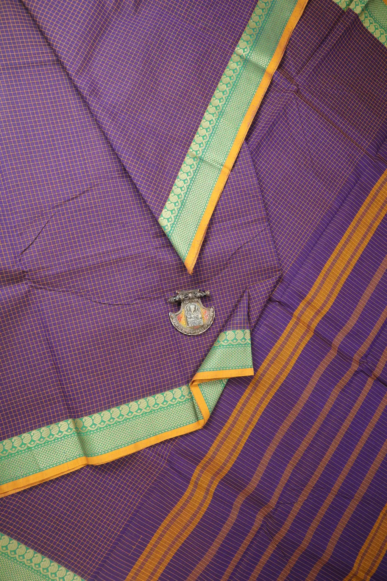 indigo-mango-checked-saree-ck002859-a