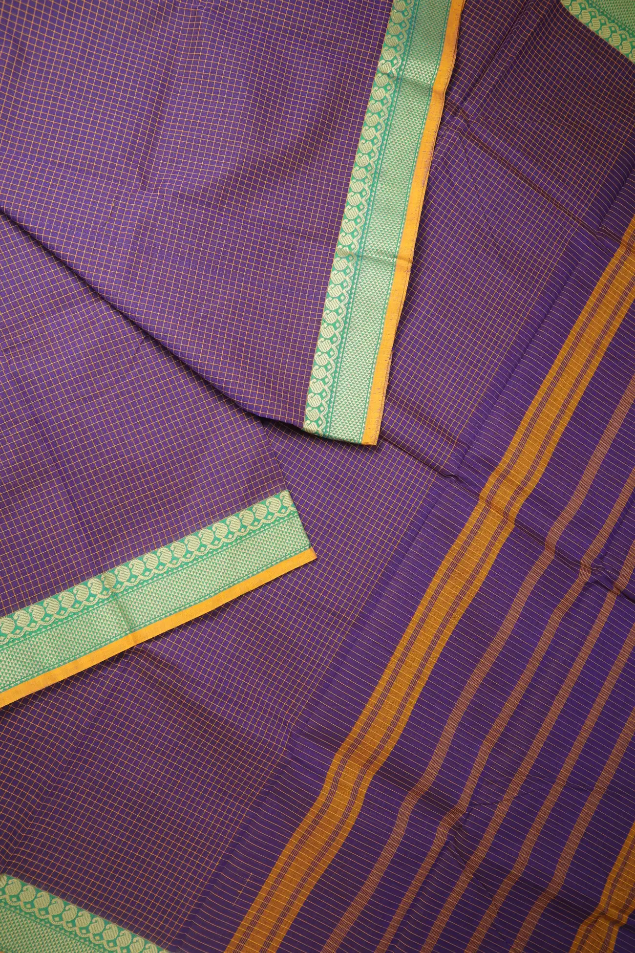 indigo-mango-checked-saree-ck002859-b