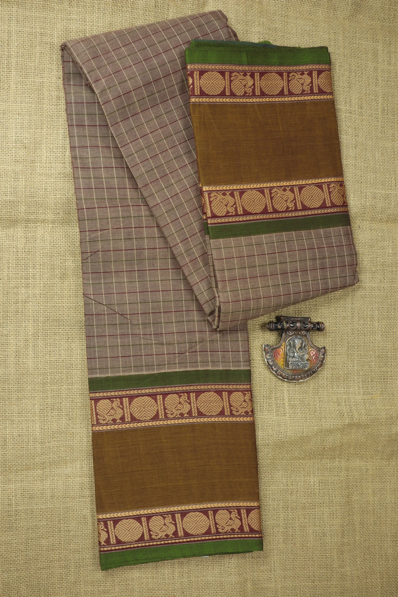 brown-peacock-ruthratcham-checked-saree-ck002839-a