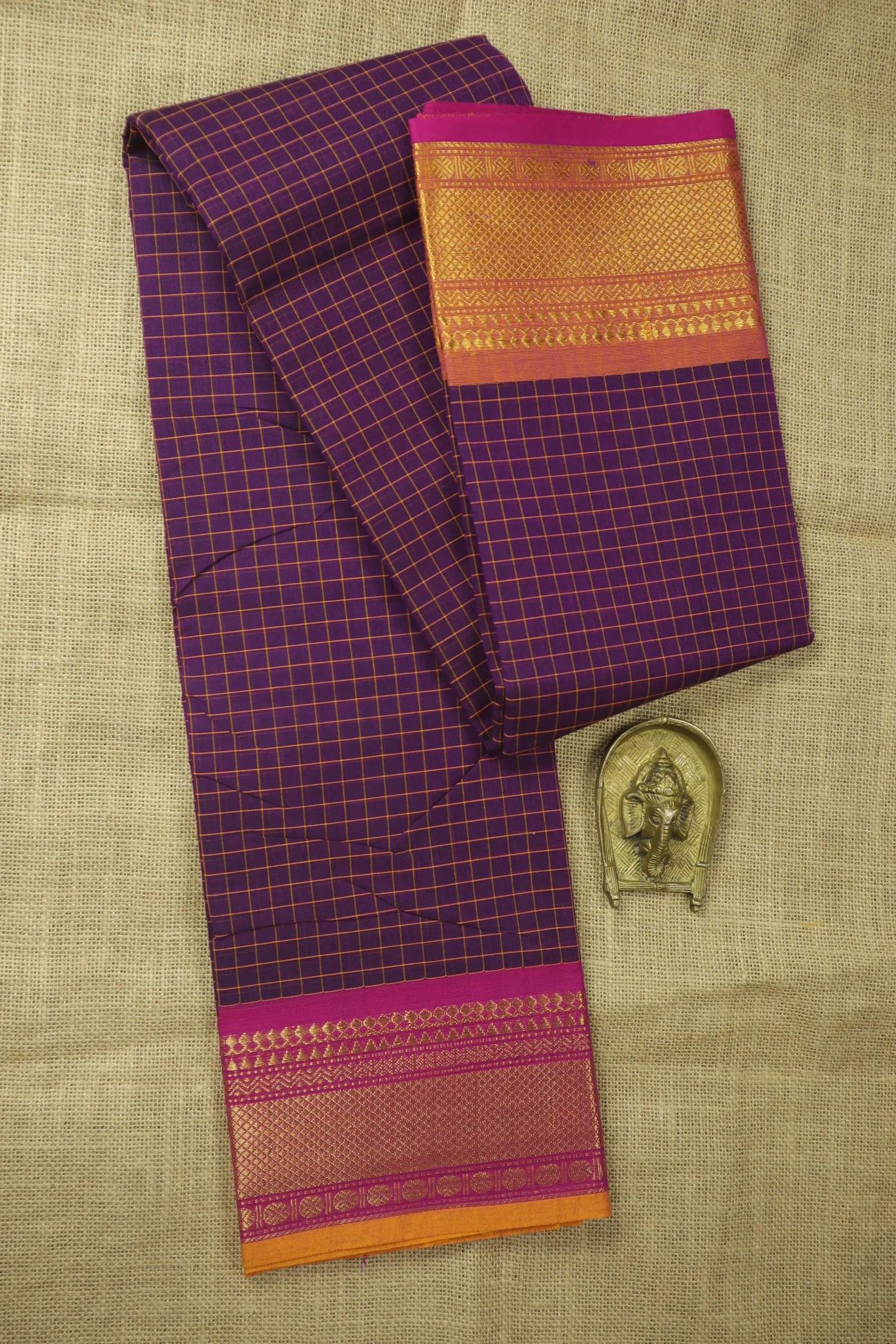 purple-ruthratcham-zigzag-leaf-checked-saree-ck002856-a