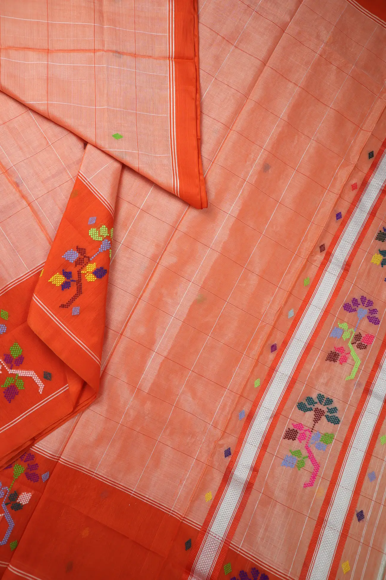 orange-flower-chedi-butta-saree-cb000548-b