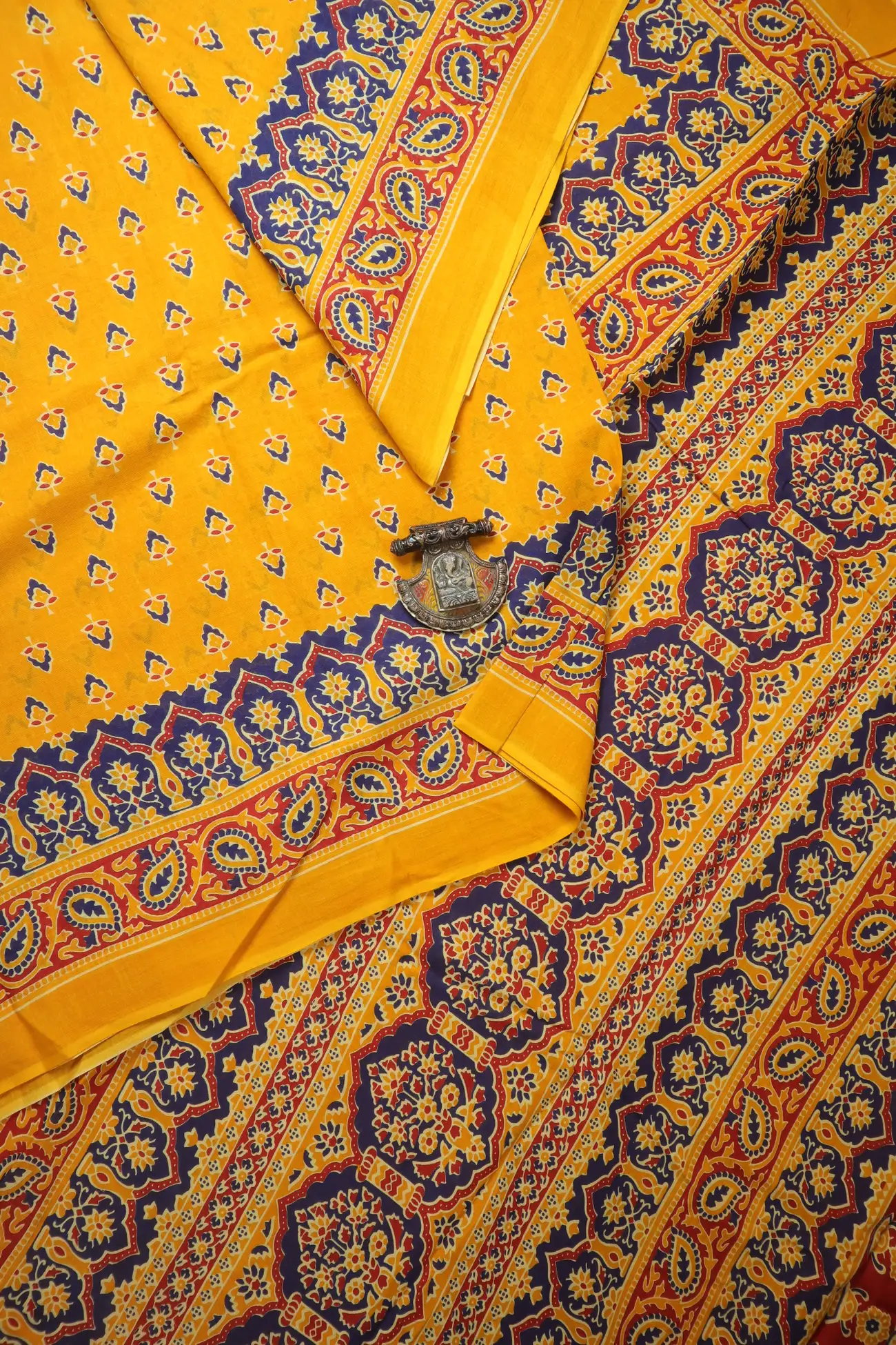 orange-flower-mulmul-cotton-saree-mm001974-a