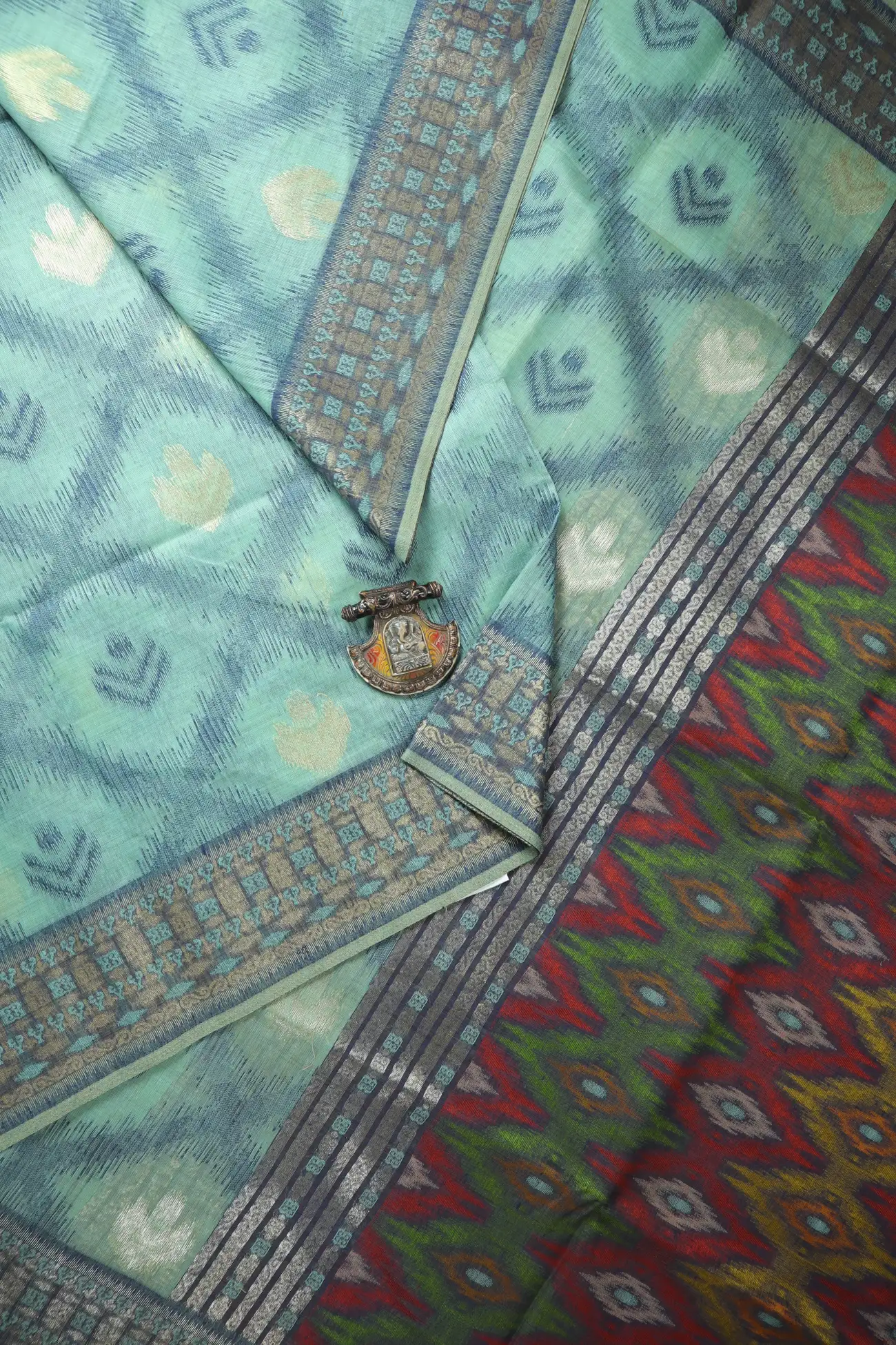 sky-blue-heart-flower-fancy-saree-fs000045-a