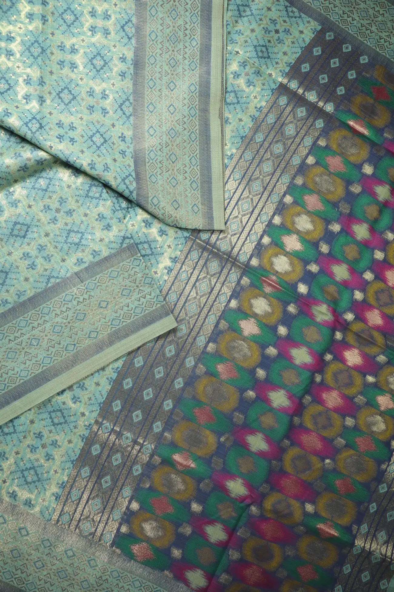 sky-blue-diamoned-flower-fancy-saree-fs000042-b