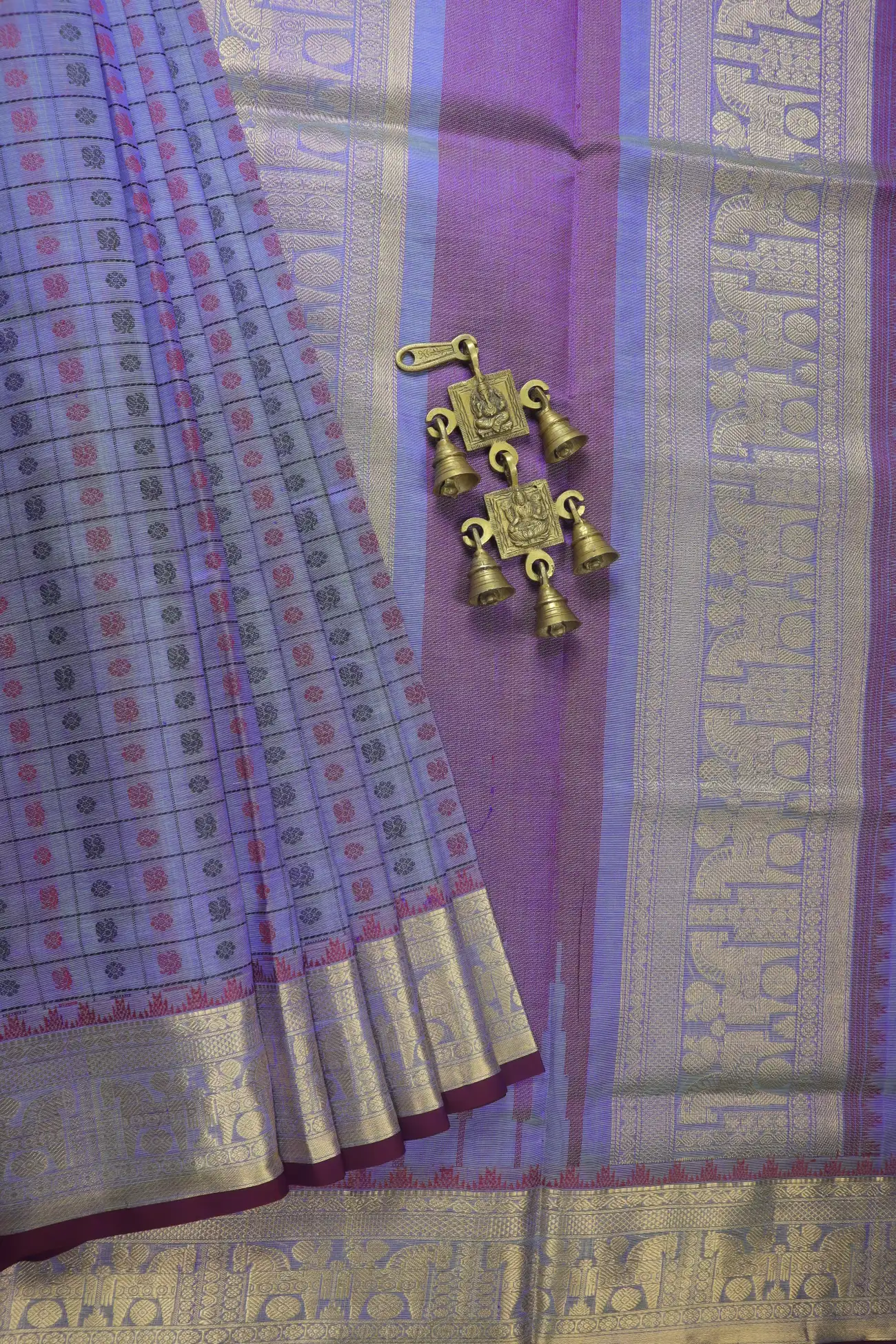 medium-slate-blue-thousand-1000-butta-horse-kanchi-silk-cotton-saree-sc003246-a