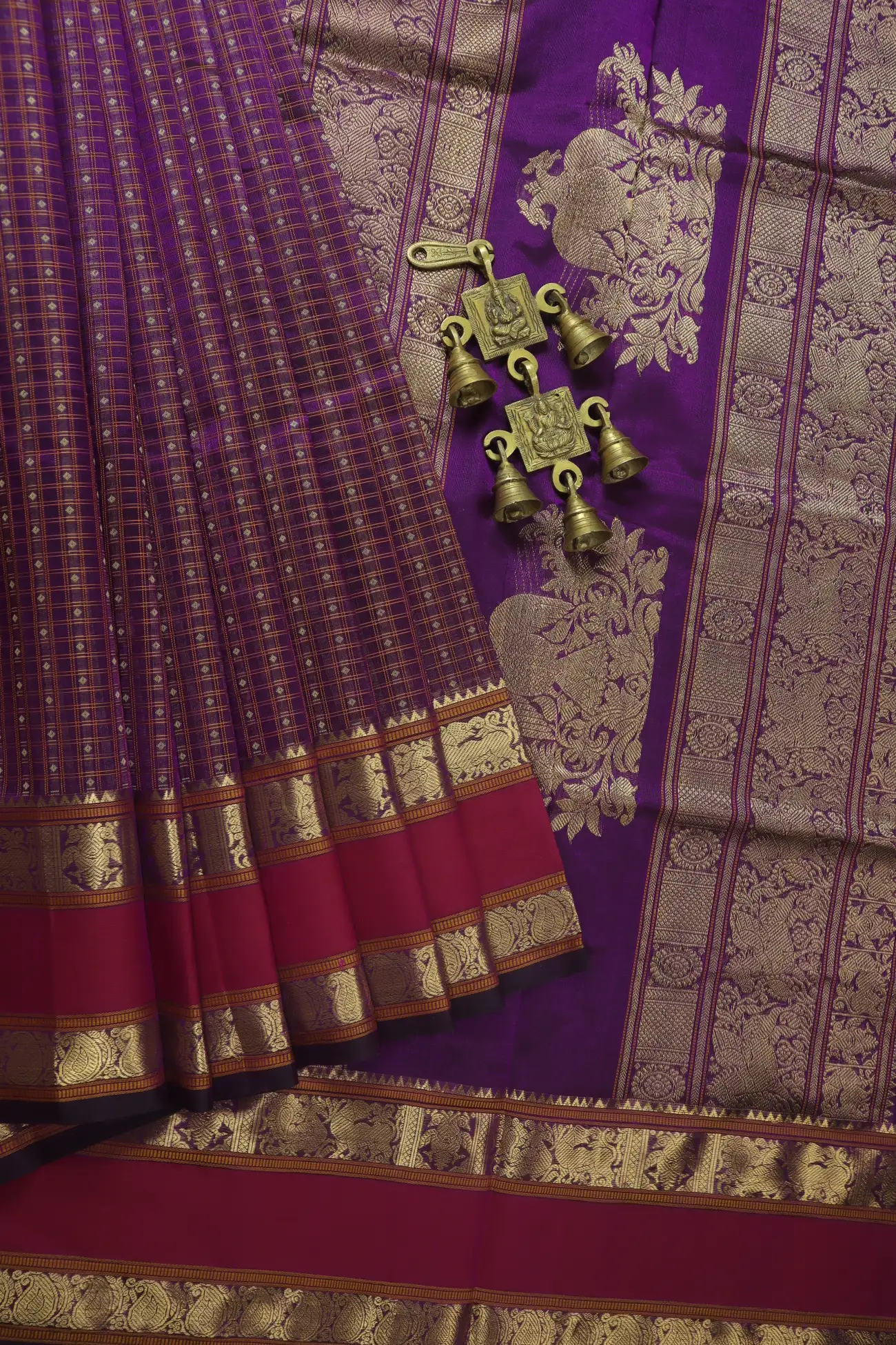 magenta-laksha-deepam-rettai-pettu-iruthalai-pakshi-yazhi-kanchi-silk-cotton-saree-sc003249-a