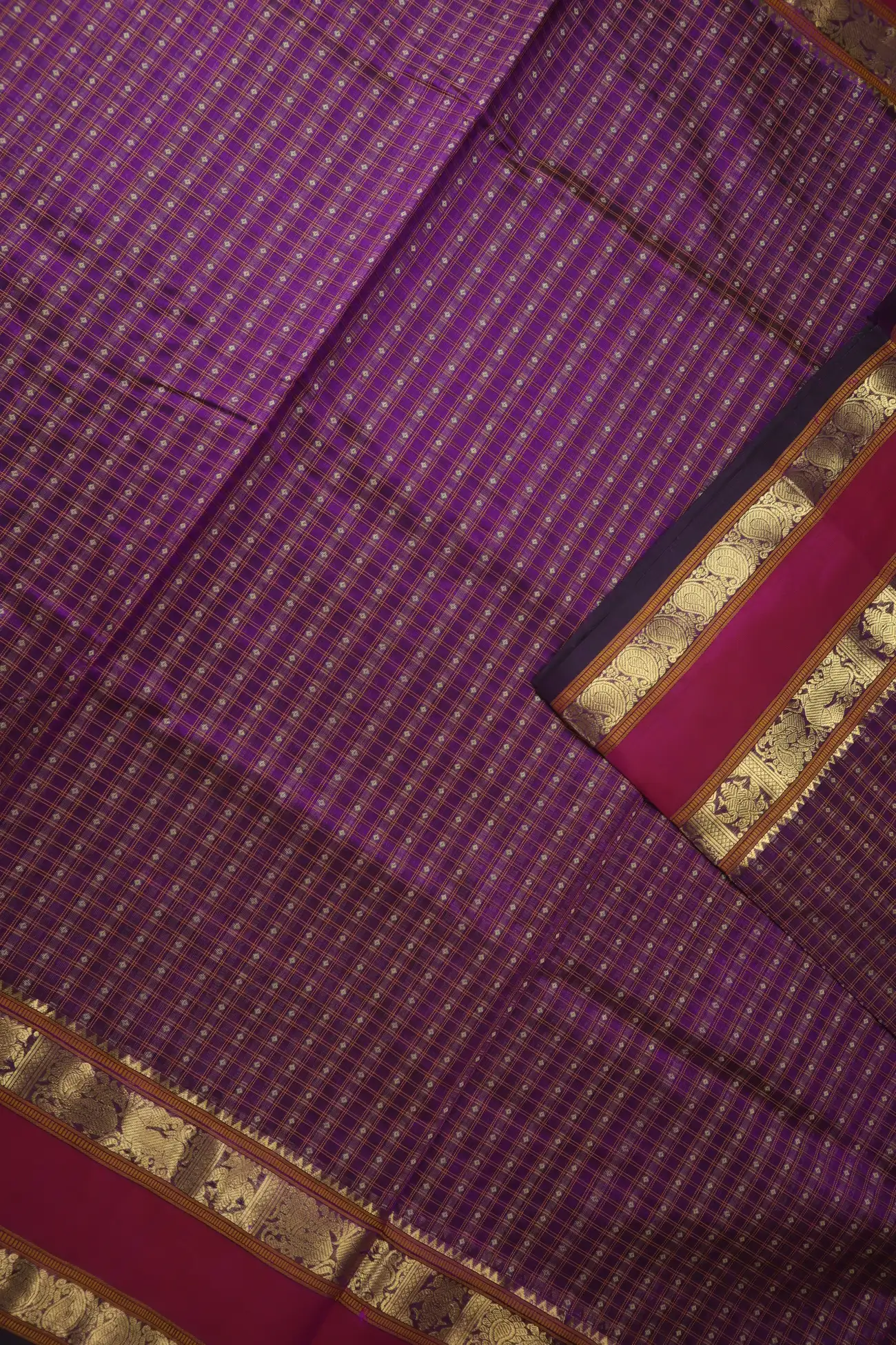 magenta-laksha-deepam-rettai-pettu-iruthalai-pakshi-yazhi-kanchi-silk-cotton-saree-sc003249-c