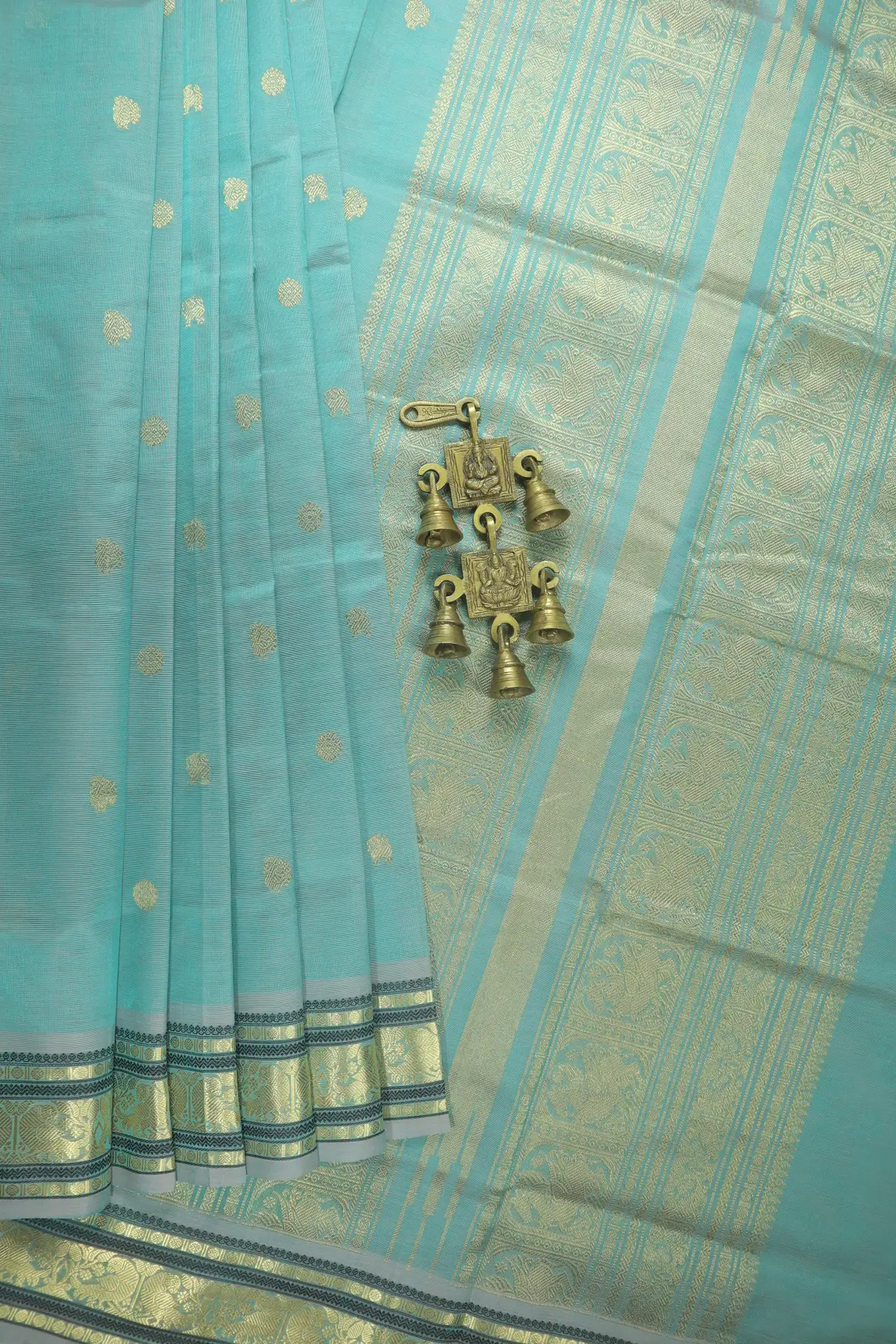 light-sky-blue-parrot-yazhi-kamalam-butta-kanchi-silk-cotton-saree-sc003220-a