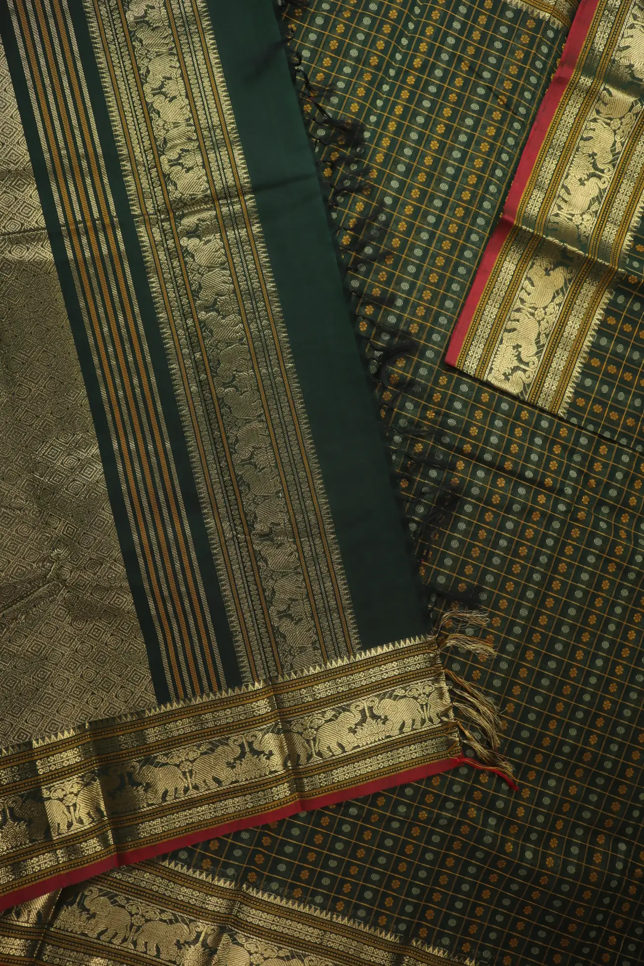 dark-green-thousand-1000-butta-elephant-ruthratcham-kanchi-cotton-saree-ek000073-d