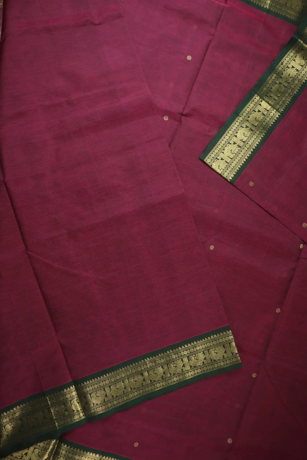 dark-magenta-peacock-buttas-ruthratcham-mango-kanchi-silk-cotton-saree-sc003201-e