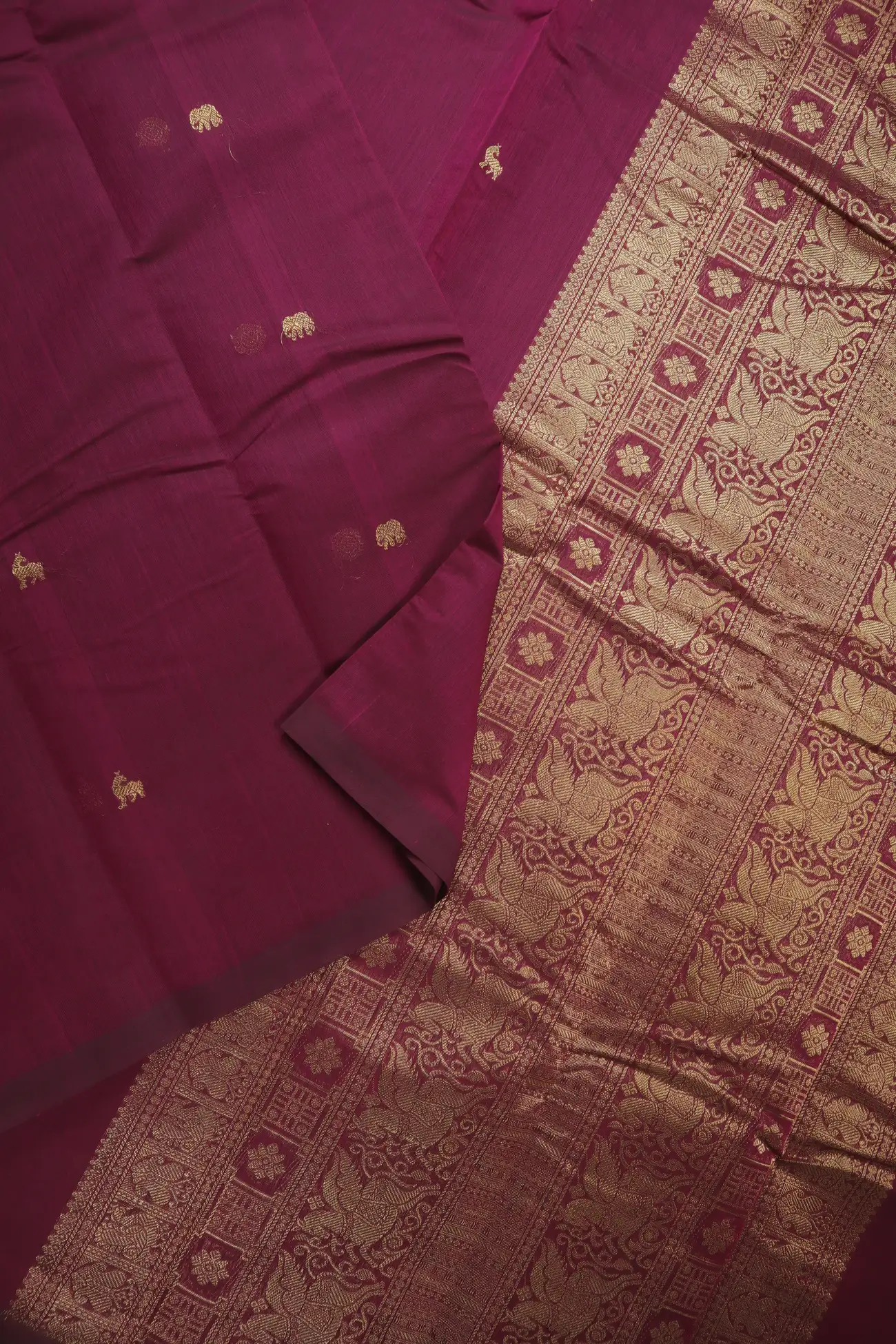 crimson-kamalam-butta-lotus-kanchi-cotton-saree-ek000010-b