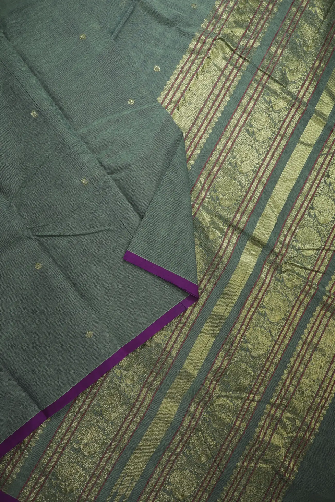 light-gray-lotus-kamalam-butta-peacock-ruthratcham-kanchi-cotton-saree-ek000018-b