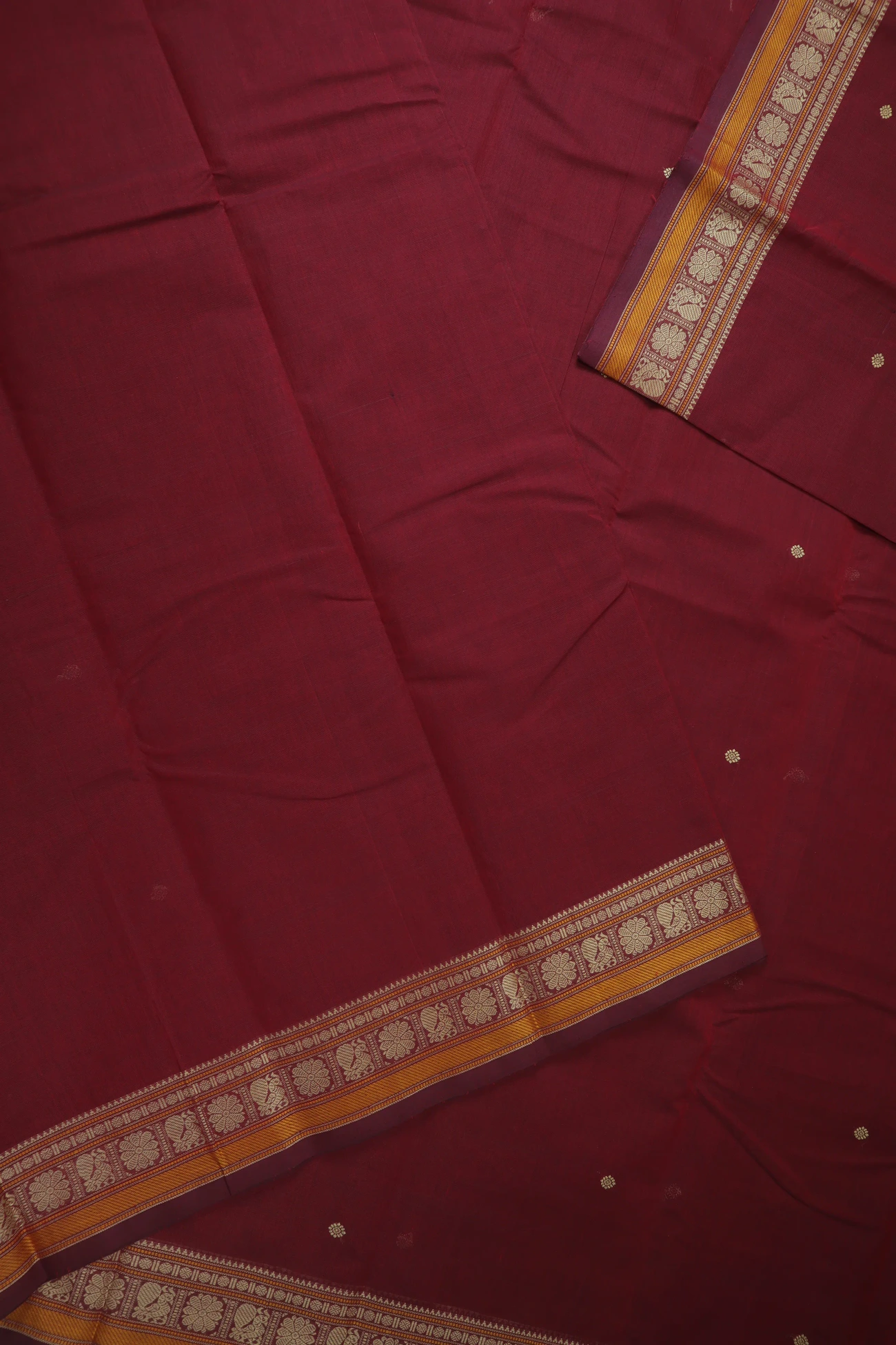 maroon-flower-peacock-ruthratcham-kanchi-cotton-saree-ek000023-e
