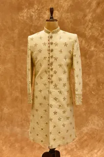 gold-raw-silk-mens-sherwani-with-mirror-work-sw005214-a