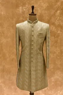 sea-green-raw-silk-mens-sherwani-with-gold-sequence-work-sw006984-a