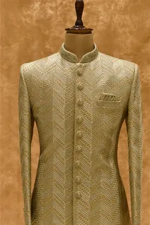 sea-green-raw-silk-mens-sherwani-with-gold-sequence-work-sw006984-b