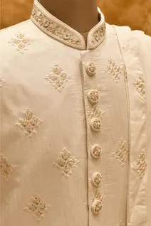 white-raw-silk-mens-sherwani-with-embroidery-sequence-work-sw008250-b