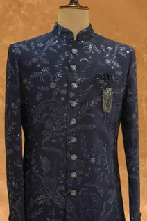 navy-blue-georgette-mens-sherwani-with-hand-work-sw009190-b