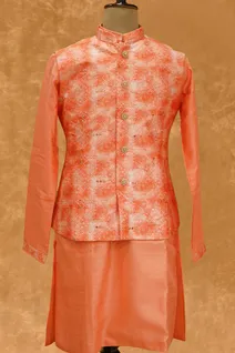 orange-raw-silk-bandi-set-with-mirror-work-sw005618-a