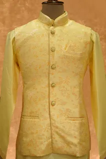 yellow-raw-silk-bandi-set-with-self-print-sw005635-b