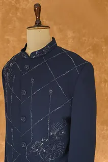 navy-blue-sweat-fabric-bandhgala-with-bead-zardosi-work-sw009097-d