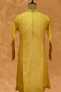 yellow-semi-raw-silk-kurta-pajama-with-self-print-sw006145-a