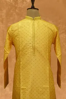 yellow-semi-raw-silk-kurta-pajama-with-self-print-sw006145-b