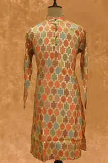 peach-semi-raw-silk-kurta-pajama-with-self-print-sw006357-a