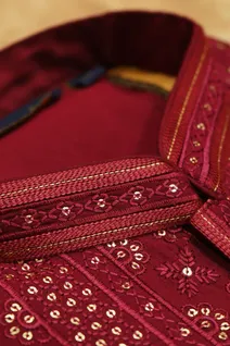 maroon-semi-raw-silk-kurta-pajama-with-sequence-work-sw006766-b