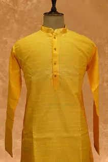 yellow-semi-raw-silk-kurta-pajama-with-self-print-sw007249-b