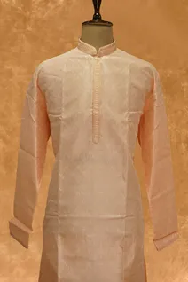 peach-semi-raw-silk-kurta-pajama-with-plain-fabric-sw007454-b