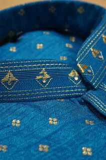 rama-blue-semi-raw-silk-kurta-pajama-with-self-print-sw008645-b