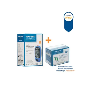 romsons-romo-check-plus-blood-glucometer-with-test-strips-combo-pack-00475-a